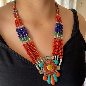 Gorgeous ethnic gemstone necklace